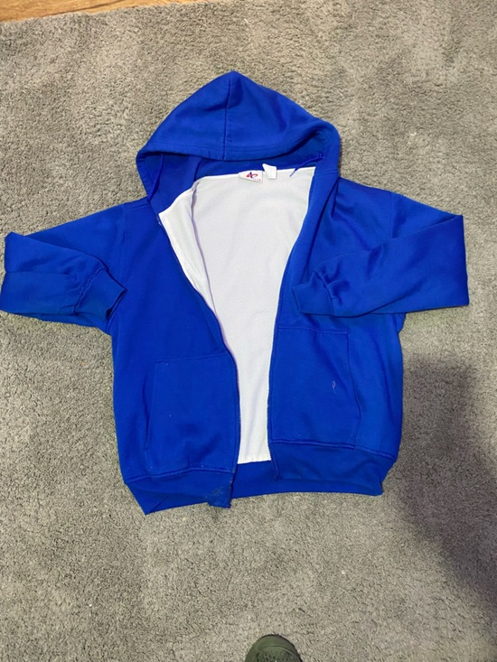 otherr Other - Blue Full-Zip Hoodie with White Lining